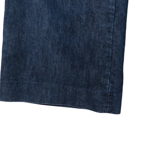 Express Editor Navy Blue Chambray Straight Leg Dress Pants Jeans Trousers 8S - Picture 5 of 8